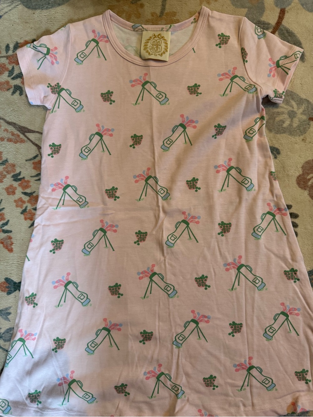 The Beaufort Bonnet Company Pink Floral Golf Tee pima dress